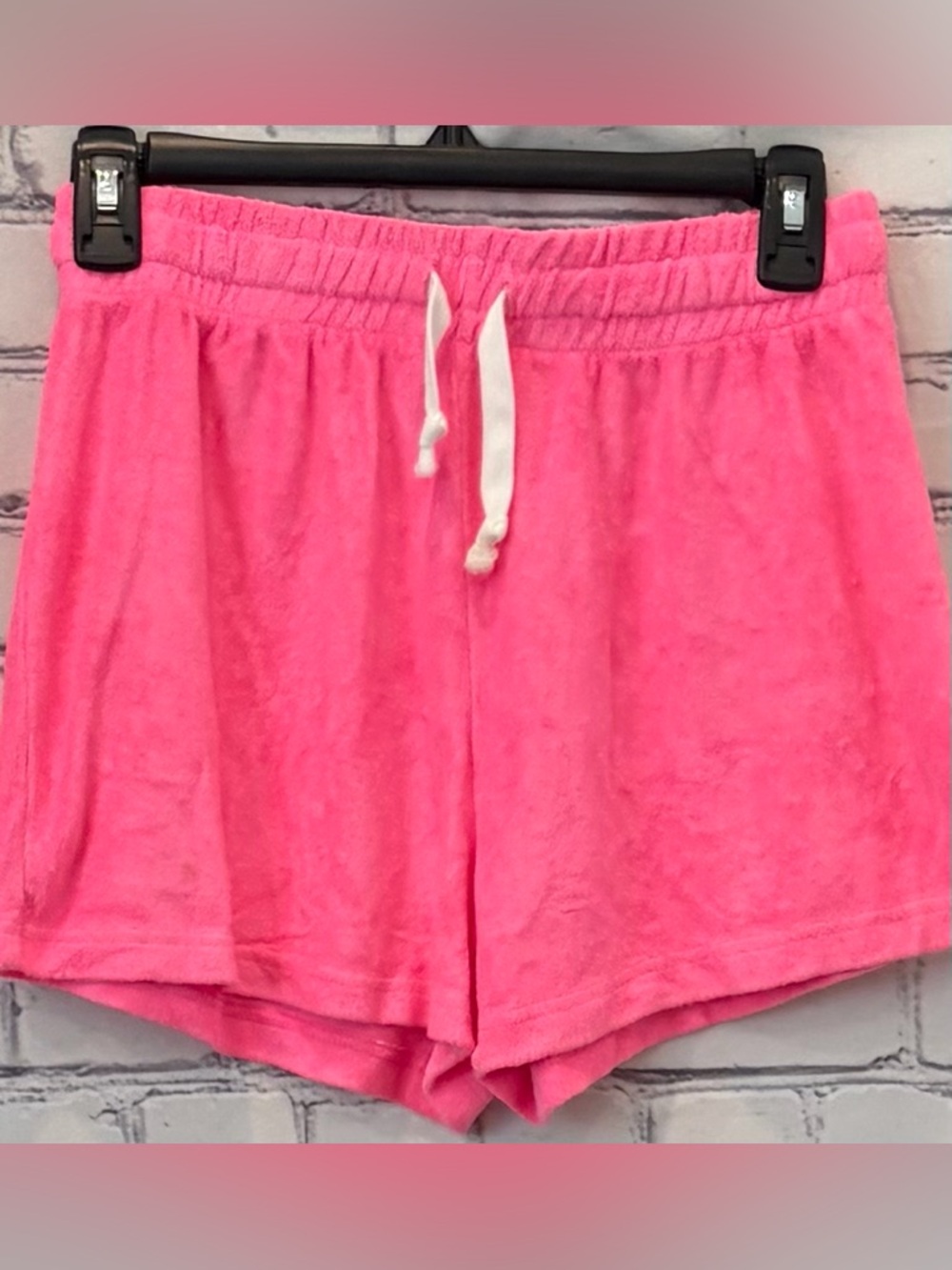 Generation Love Size:S Women Pink Terry Lounge Shorts with Drawstring - Picture 4 of 12